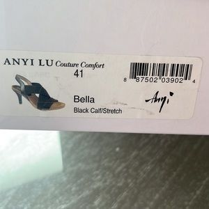 Anyi Lu “Bella” black sandals 41 11